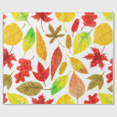 Autumn laat waterverf wit cadeaupapier (Vlak)
