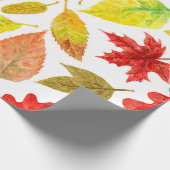 Autumn laat waterverf wit cadeaupapier (Hoek)
