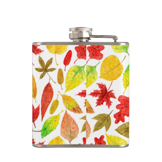 Autumn laat waterverf wit heupfles (Achterkant)