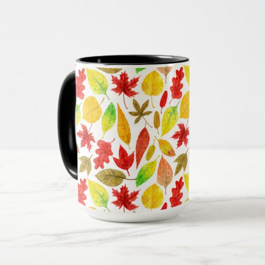 Autumn laat waterverf wit mok (Voorkant links)