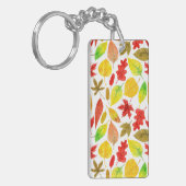 Autumn laat waterverf wit sleutelhanger (Voorkant Links)