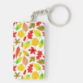 Autumn laat waterverf wit sleutelhanger (achterkant)