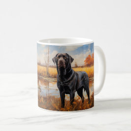 Autumn Labrador retriever Koffiemok