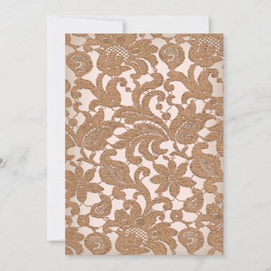 Autumn Lace Script Reply RSVP Enclosure Card Kaart (Achterkant)