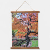 Autumn Laceleaf Japanese Maple Tree Botanical Hangend Wandkleed (Voorkant)