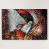 Autumn Lady Puzzle - Kunst schilderen Legpuzzel (Horizontaal)