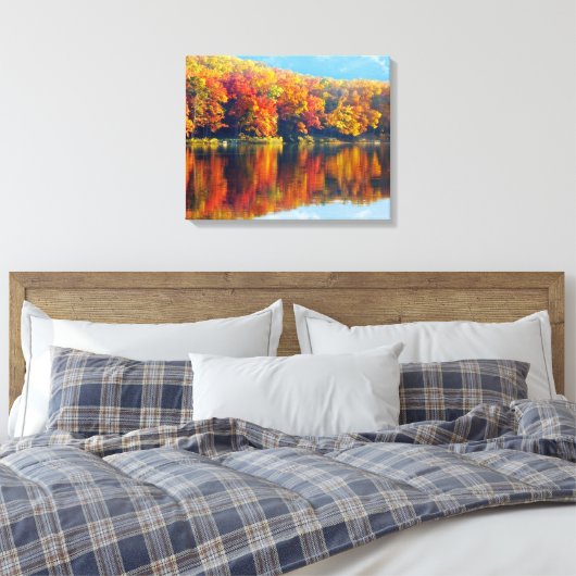 Autumn Lake Canvas Afdruk (Insitu (Slaapkamer))