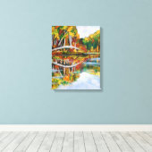 Autumn Lake Canvas Afdruk (Insitu (Houten vloer))