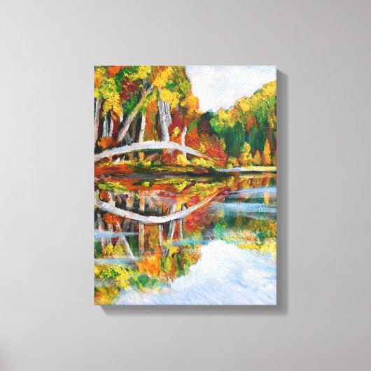 Autumn Lake Canvas Afdruk (Voorkant)
