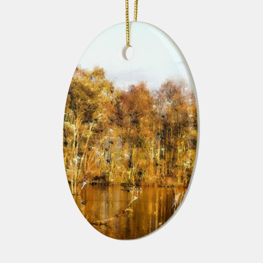 AUTUMN LAKE KERAMISCH ORNAMENT (Links)