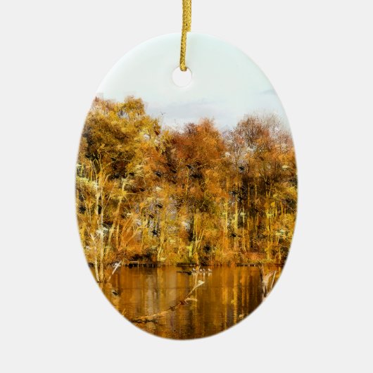 AUTUMN LAKE KERAMISCH ORNAMENT (Voorkant)