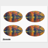 Autumn Lake Ovale Sticker (Vel)