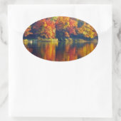 Autumn Lake Ovale Sticker (Tas)