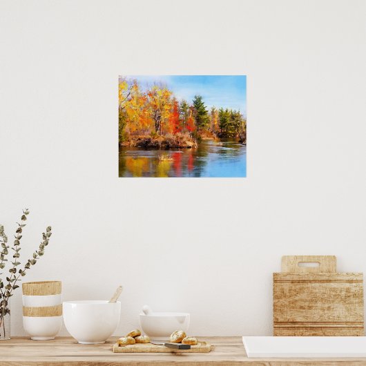 Autumn Lake Poster (Keuken)