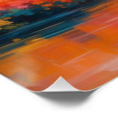 Autumn Lake Reflection – Een sereen Natuur landsch Perfect Poster (Hoek)