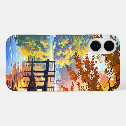 Autumn Lakeside Serenity Case-Mate iPhone Case (Achterkant (horizontaal))