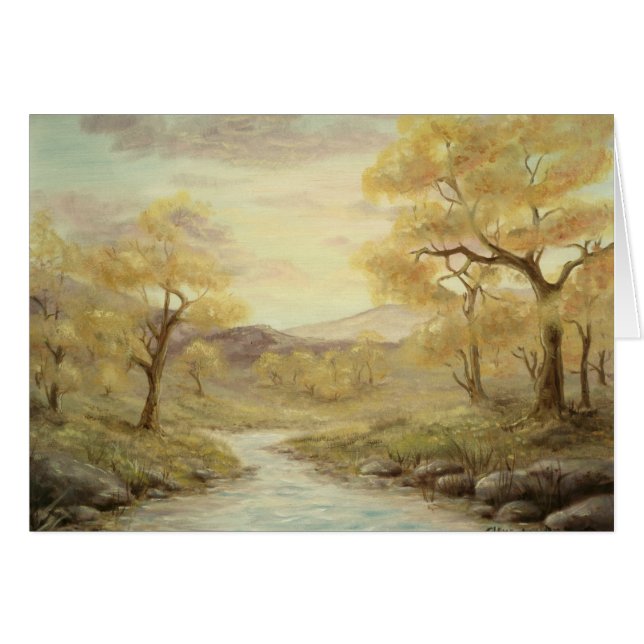 Autumn Landscape Blank Card (Voorkant Horizontaal)