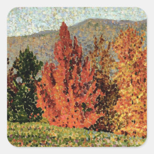 Autumn Landscape, c.1903 (olie op canvas) Vierkante Sticker