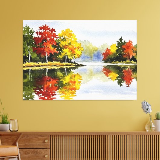 Autumn landscape canvas afdruk (Insitu (Woonkamer))