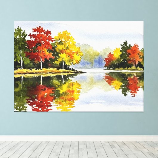 Autumn landscape canvas afdruk (Insitu (Houten vloer))