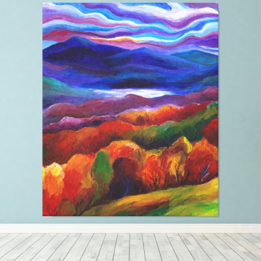 Autumn Landscape Fantasy Wall Art Canvas Afdruk (Insitu (Houten vloer))