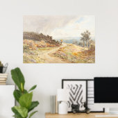 Autumn Landscape Herfst Trees schilderij Poster (Thuiskantoor)