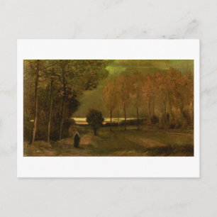 Autumn Landscape in Dusk, Vincent van Gogh Briefkaart