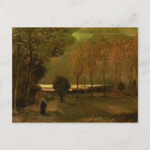 Autumn Landscape in Dusk, Vincent van Gogh Briefkaart