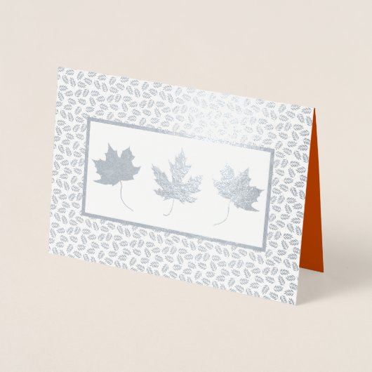 Autumn Landscape Luxury Thanksgiving Real Folie Kaarten (Voorkant)