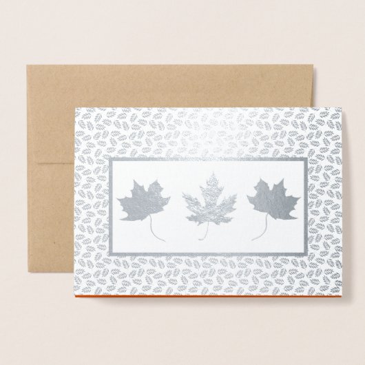 Autumn Landscape Luxury Thanksgiving Real Folie Kaarten (Voorkant met envelop)