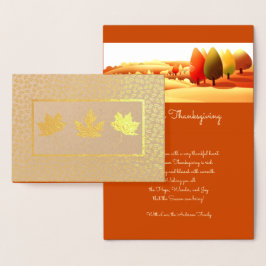Autumn Landscape Luxury Thanksgiving Real Folie Kaarten
