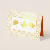 Autumn Landscape Luxury Thanksgiving Real Folie Kaarten (Voorkant)