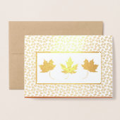Autumn Landscape Luxury Thanksgiving Real Folie Kaarten (Voorkant met envelop)