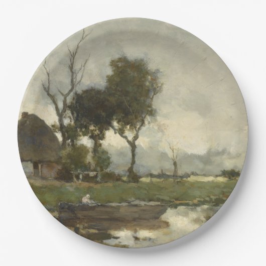 Autumn Landscape ( Nederlandse kunst) (Nederland) Papieren Bordje (Voorkant)