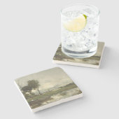 Autumn Landscape ( Nederlandse kunst) (Nederland) Stenen Onderzetter (Zijkant)