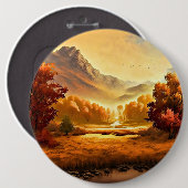 Autumn Landscape Painting-68754 Ronde Button 6,0 Cm (Voorkant /achterkant)