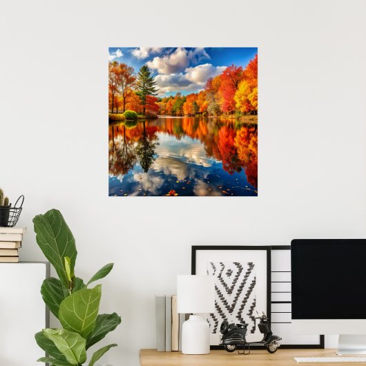Autumn Landscape Poster (Thuiskantoor)