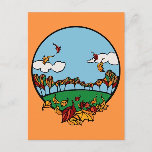 Autumn Landscape Scene Briefkaart (Voorkant)