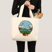 Autumn Landscape Scene Grote Tote Bag (Voorkant (product))