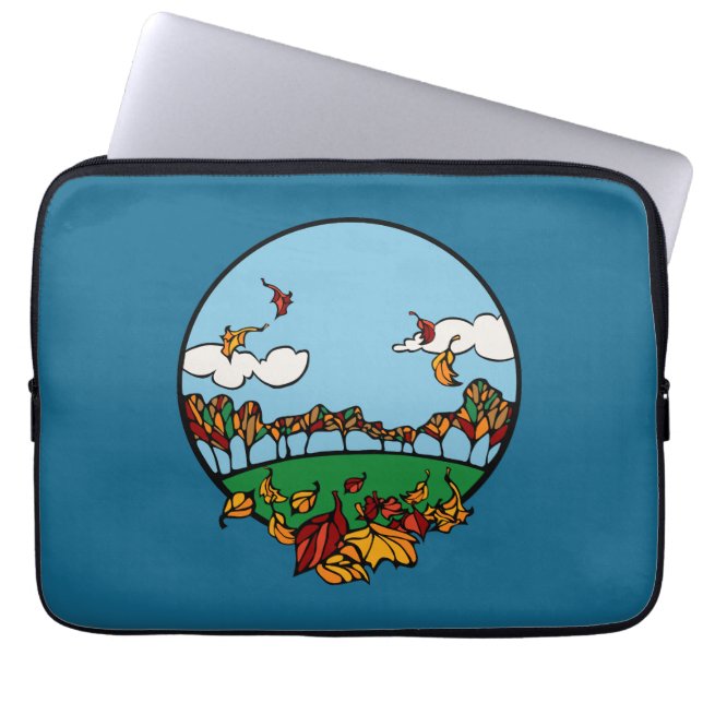 Autumn Landscape Scene Laptop Sleeve (Voorkant)