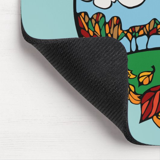 Autumn Landscape Scene Muismat (Hoek)