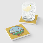 Autumn Landscape Scene Stenen Onderzetter (Zijkant)