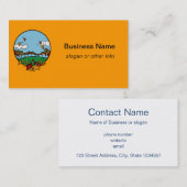 Autumn Landscape Scene Visitekaartje (Voorkant / Achterkant)