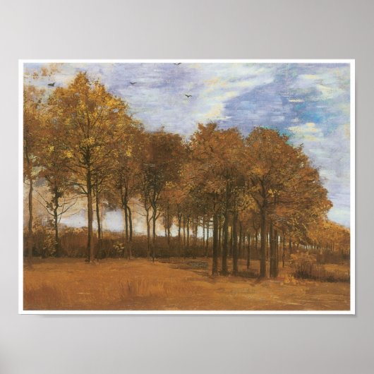 Autumn Landscape Trees Poster (Voorkant)