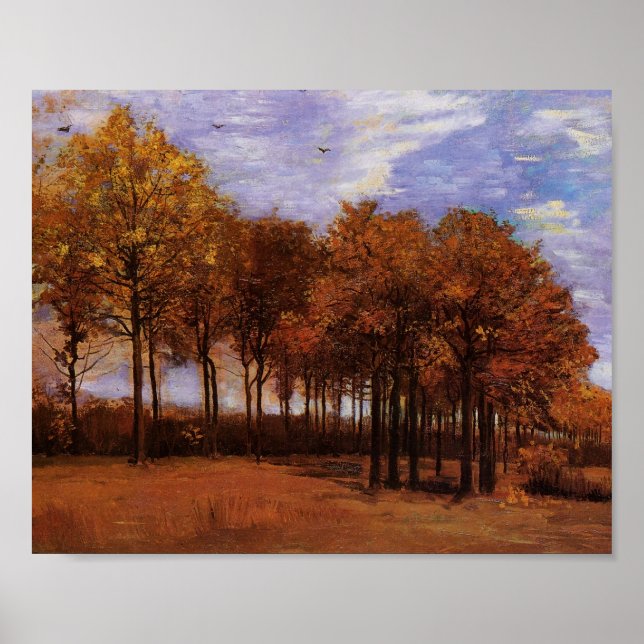 Autumn Landscape, Van Gogh Fine Art Poster (Voorkant)