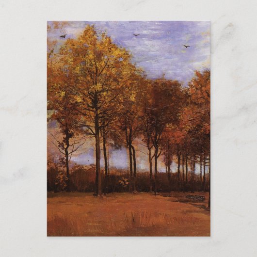 Autumn Landscape van Vincent van Gogh Briefkaart (Voorkant)