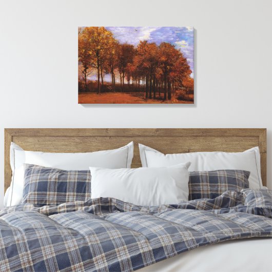 Autumn Landscape van Vincent van Gogh Canvas Afdruk (Insitu (Slaapkamer))