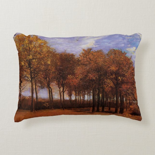 Autumn Landscape van Vincent van Gogh Decoratief Kussen (Voorkant)