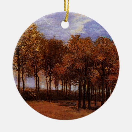 Autumn Landscape van Vincent van Gogh Keramisch Ornament (Voorkant)