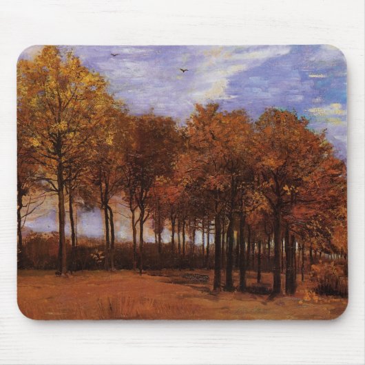 Autumn Landscape van Vincent van Gogh Muismat (Voorkant)